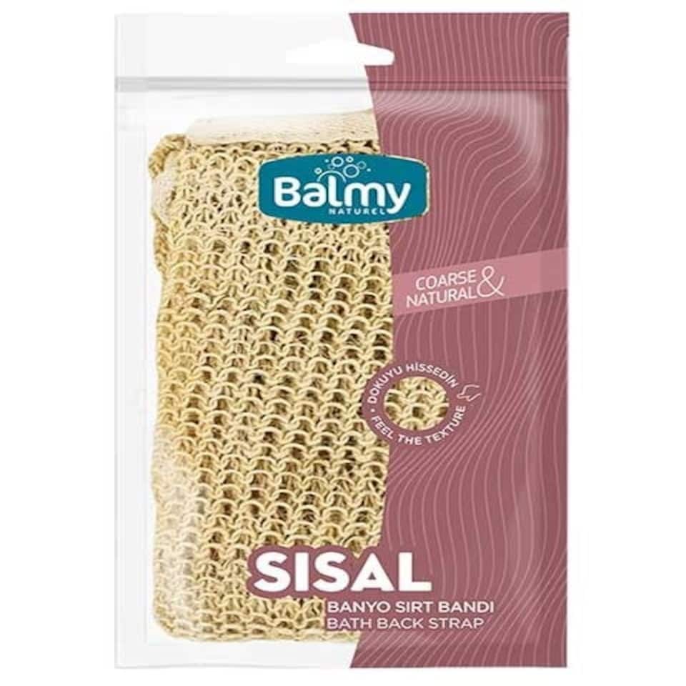 image 1 of Balmy Naturel  Coarse And Natural Sisal Bath Back Strap | Brown
