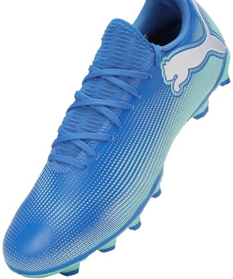 image 1 of Puma Unisex Adults Future 7 Play Fg/Ag Soccer Shoe, Hyperlink Blue-Mint- White, 9 UK