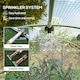 image 4 of Outsunny Polytunnel Green House with Sprinkler System, Wide Door, 4 x 3(m)