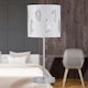 image 6 of Set of 2 Chrome Touch Operated Table Lamps with White Fern Shades Chrome | White