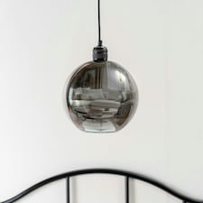 ValueLights Bellamy Easy Fit Smoked Glass Globe Lampshade Ceiling Light Shade - Bulb Included
