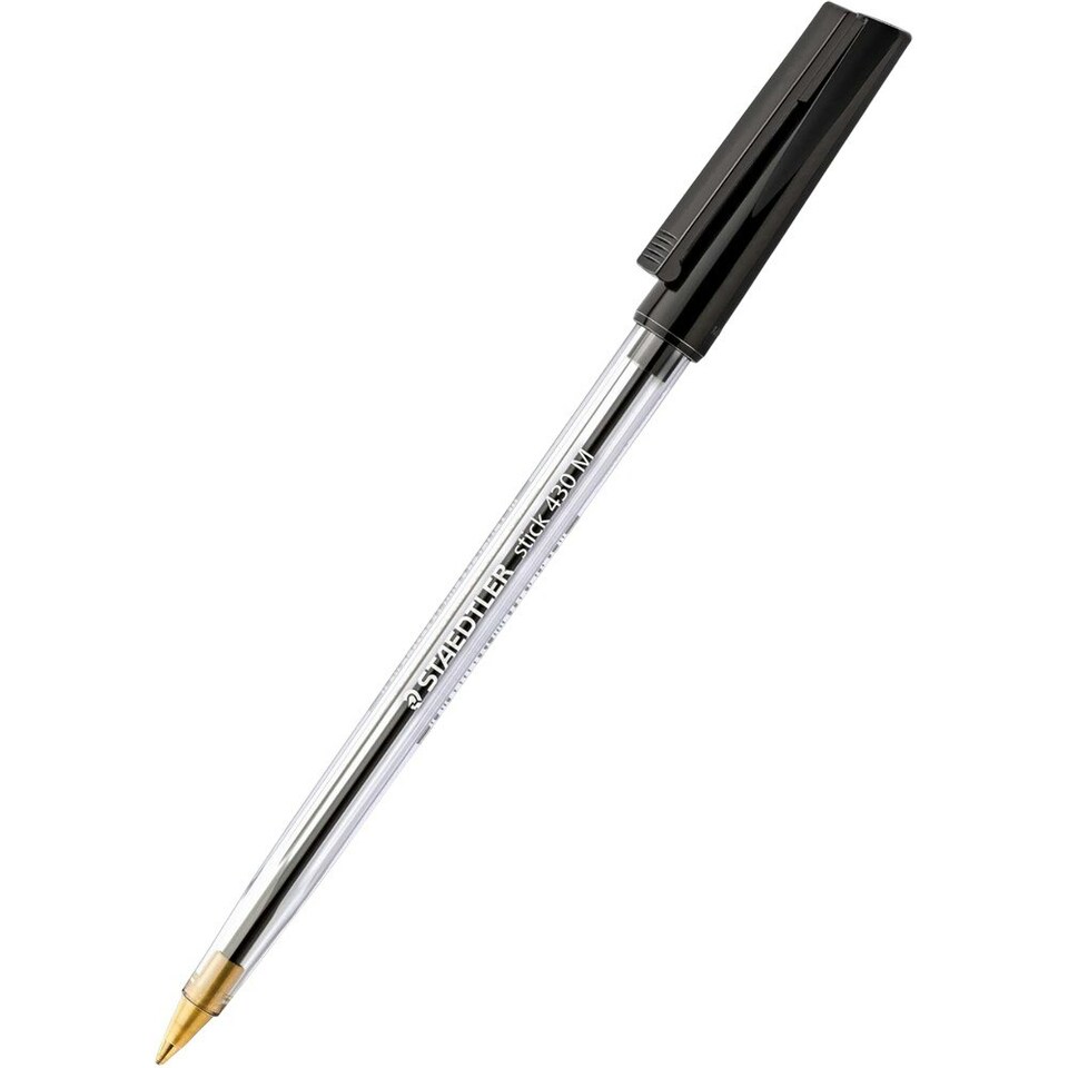 image 1 of Staedtler Stick 430 M Ballpoint Pen (Pack of 4) - Black - One Size