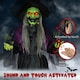image 5 of HOMCOM Voice Activated Halloween Animatronics Witch, Battery Operated