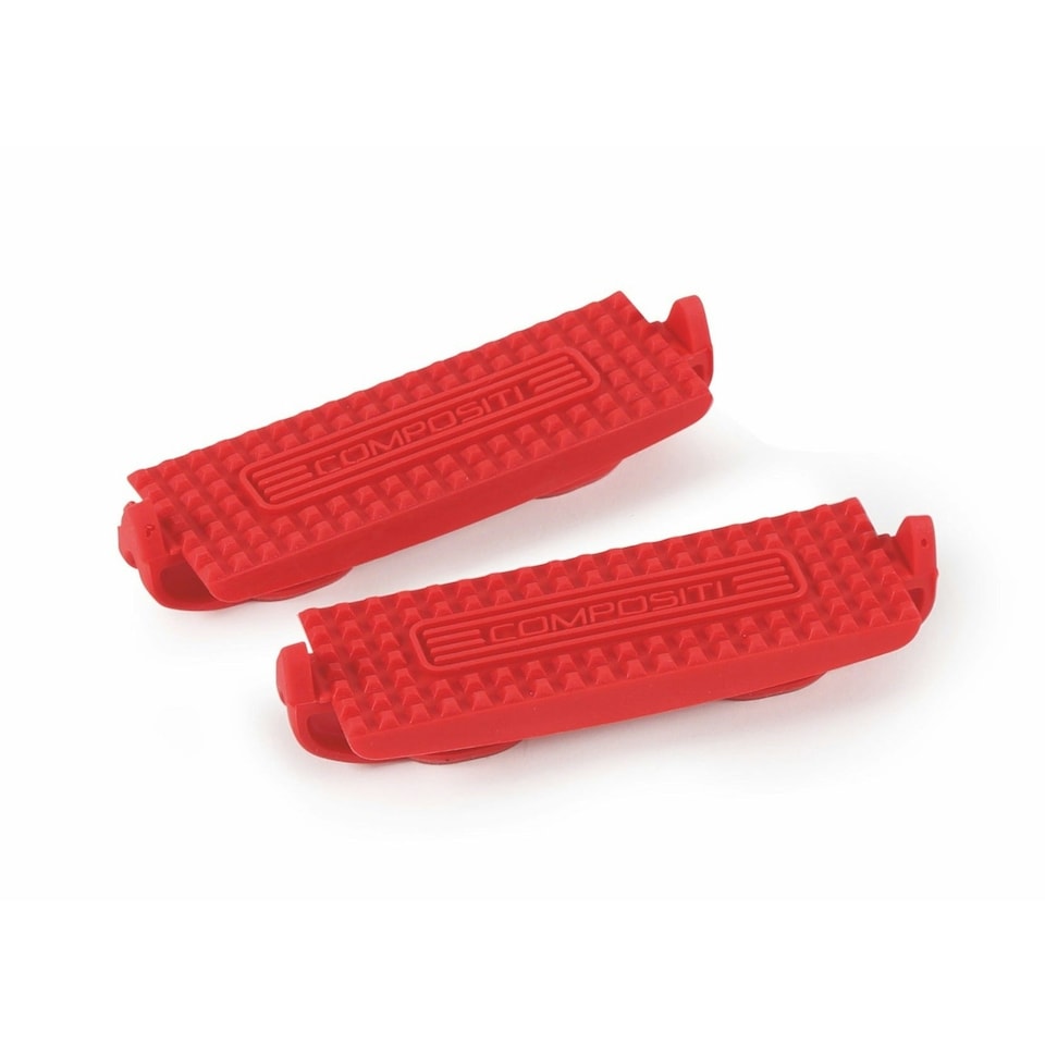Compositi Unisex Adult Premium Profile Horse Stirrup Treads - Red - One Size
