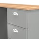 image 5 of Albert 6 Drawer Kneehole Desk in Dusk Grey & Riviera Oak (Ready Assembled) | Grey | Dusk Grey & Riviera Oak