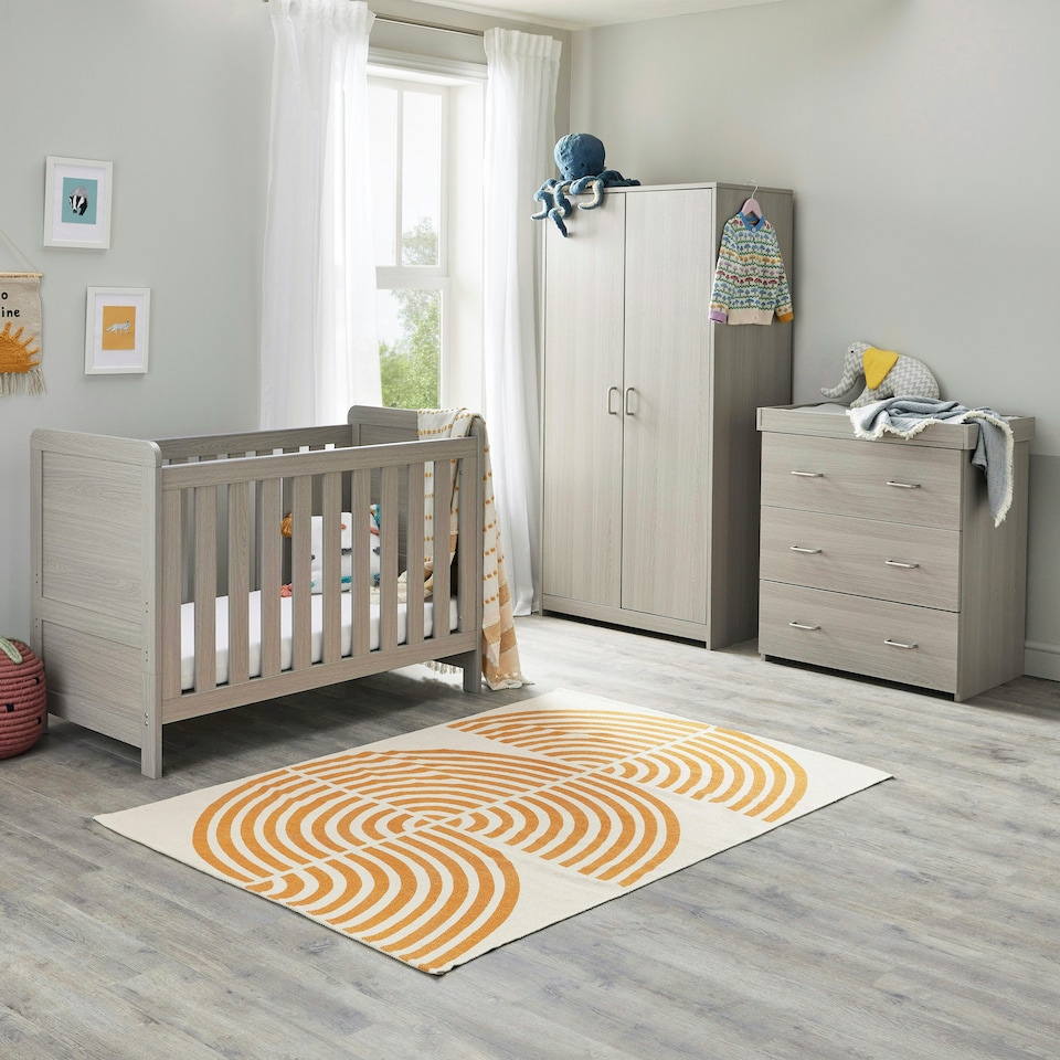 image 1 of Babymore Caro Mini 3 Piece Room Set - Grey Wash