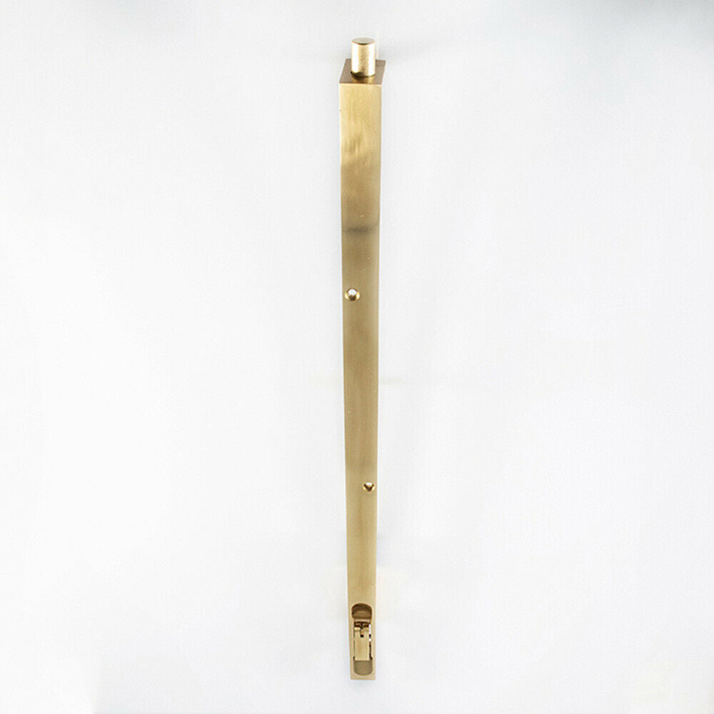 Loops Lever Action Flush Door Bolt with Flat Keep Plate 460 x 20mm Polished Brass in Metallics