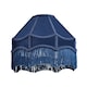 image 1 of Traditional Victorian Empire Lampshade in Midnight Blue Velvet with Tassels | Blue