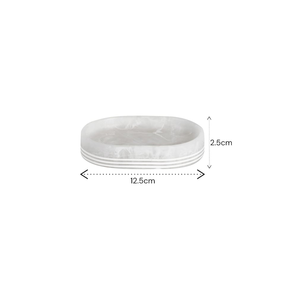 image 1 of Showerdrape Bianco Frost Onyx White Bathroom Accessory Set - Soap Dish & Toothbrush Holder | White | White | 1