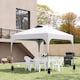 image 2 of Outsunny 3 x 3M Pop Up Gazebo, UPF 50 Foldable Canopy Tent with Wheeled Carrybag, 4 Leg Weight Bags, Height Adjustable Marquee Shelter 1 person easy setup for Outdoor Garden Patio Party, White