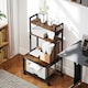image 8 of HOMCOM 4-Tier Mobile Printer Stand with Power Outlets for Home Office Brown