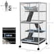 image 4 of PawHut Rolling Small Animal Cage for Chinchillas Ferrets Kittens W/ Ramp Grey