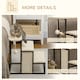 image 4 of PawHut Cat Stairs w/ Sisal Scratching Board, Hanging Ball, Steel Frame - Cream