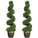 image 1 of HOMCOM Set of 2 Decorative Artificial Plants with Lavender and Pot, 115cm 