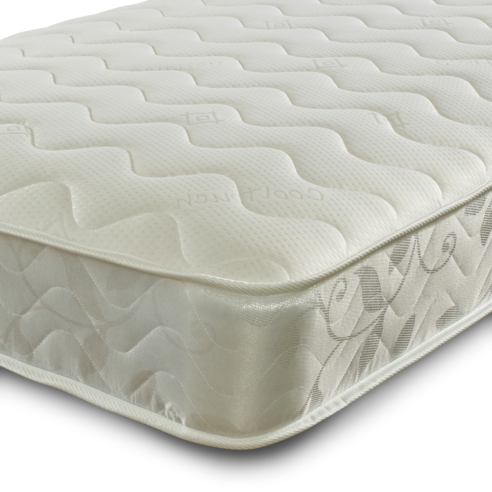 image 1 of Close Wave Hybrid Mattress - 8 inch Deep, Memory Foam Comfort Layer | White | European Small Single