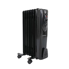 Oil Filled Radiator 1500W  - Black Adjustable 1.5KW Heater