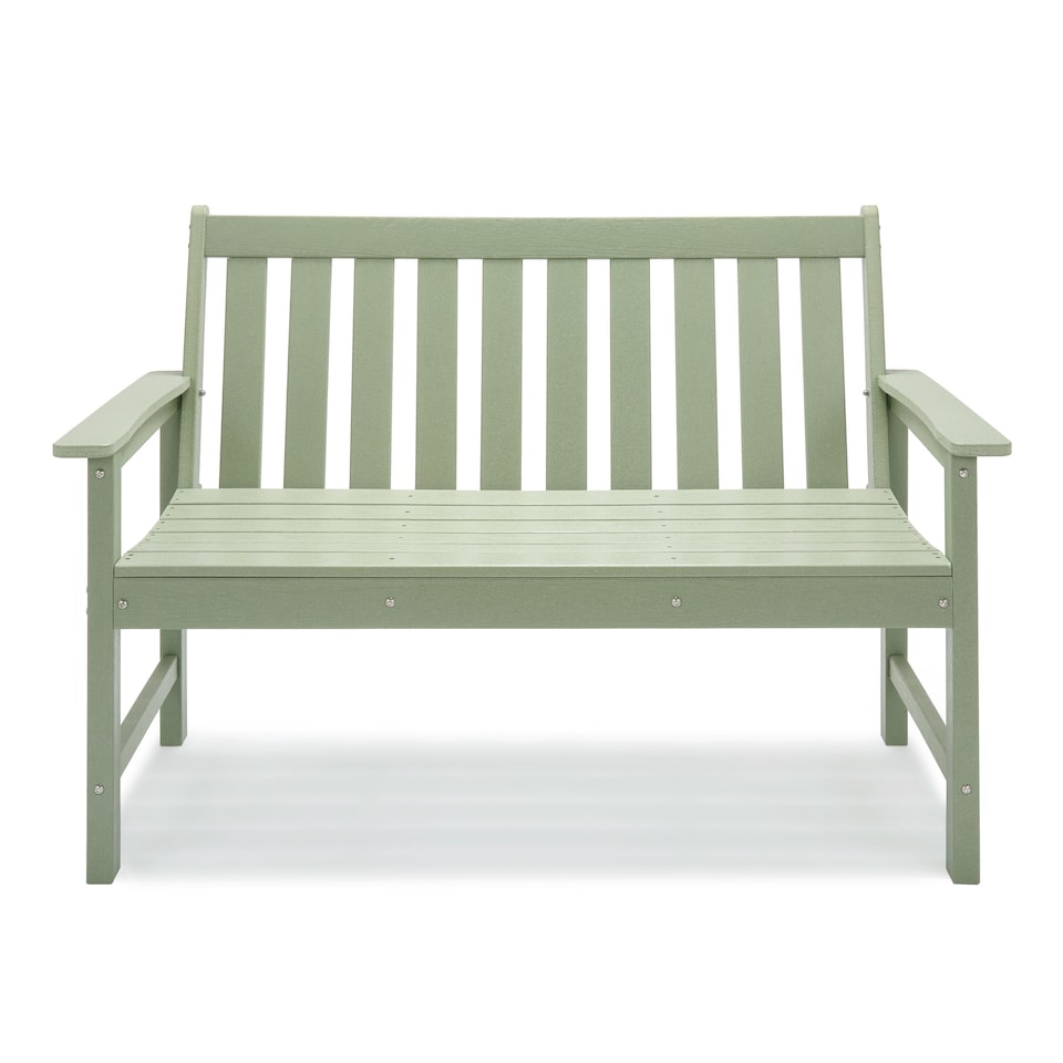 image 1 of Vonhaus Westport Sage Green Garden Bench 2 Seater HDPE