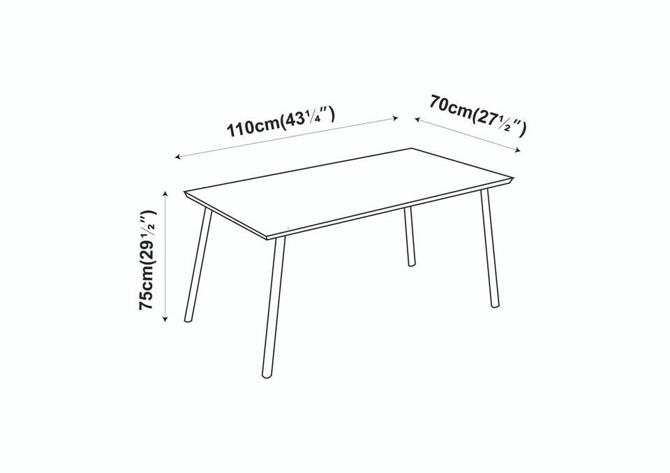 image 1 of Scandi Style Rectangular Table | White | 1