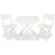 image 2 of Folding Table and 2 Chairs Set Outdoor BBQ Barbecue Picnic Garden Camping Hiking | White | White