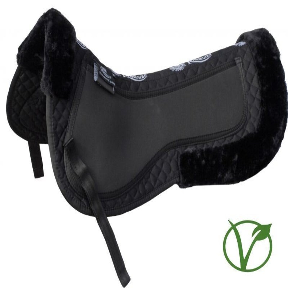 image 1 of Rhinegold Interchangeable Trimmed Half Pad Black | Size: Pony
Colour: Black