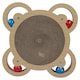 image 3 of Cat Scratch Pad Scratching Board Play Toy Catnip Kitten Fun Interactive Playtime | Brown | Square | 1