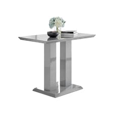 Furniturebox Imperia 4 Grey Modern High Gloss Dining Table