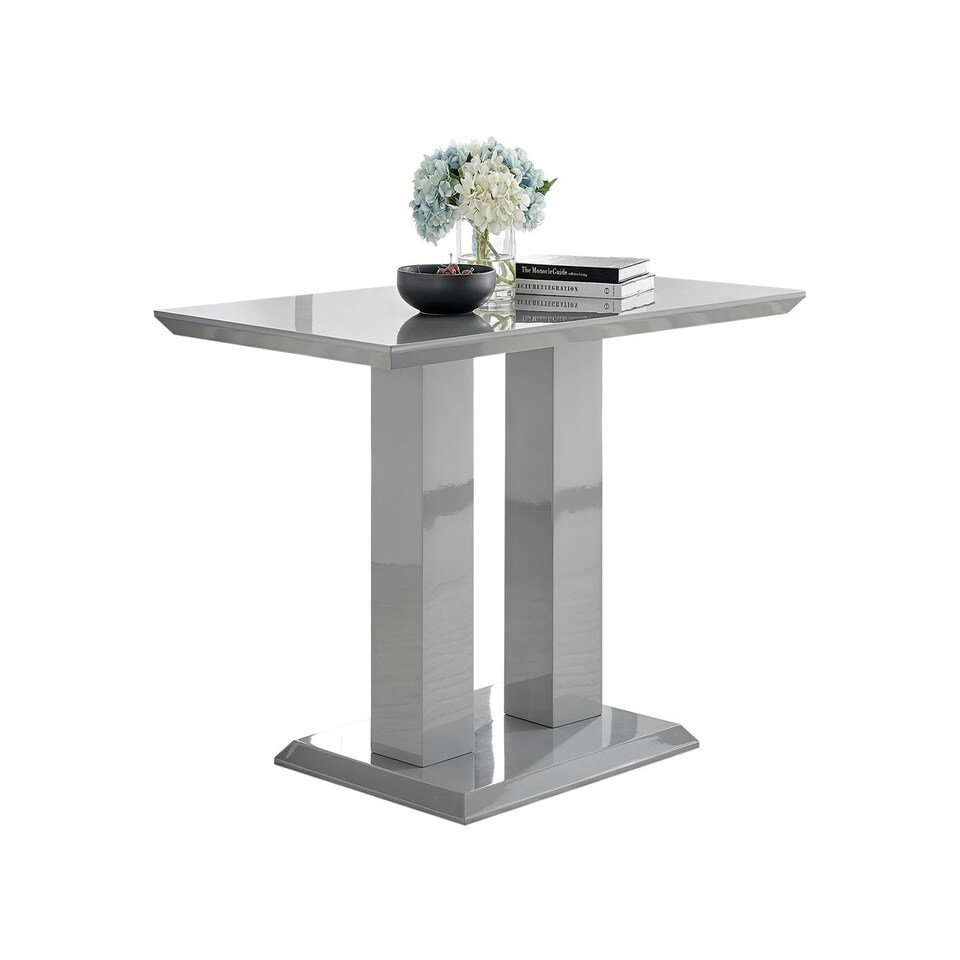 image 1 of Furniturebox Imperia 4 Grey Modern High Gloss Dining Table