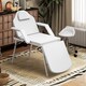 image 2 of HOMCOM Portable Massage Table, 3 Section Adjustable Beauty Bed, Foldable Massage Bed with Face Hole, Recliner Chair with Removable Headrest and Armrests for Spa, Lash, Tattoo, White | White