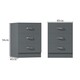 image 9 of FWStyle Tunis 3 Drawer Bedside Chest Matt Grey
