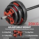 image 3 of SPORTNOW 20kg Adjustable Barbell Weights Set for Home Gym Strength Training Black