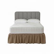Base Valance Polycotton Sheet for Divan Beds Easy Care Bed Base Cover | Brown | Latte | Super King
