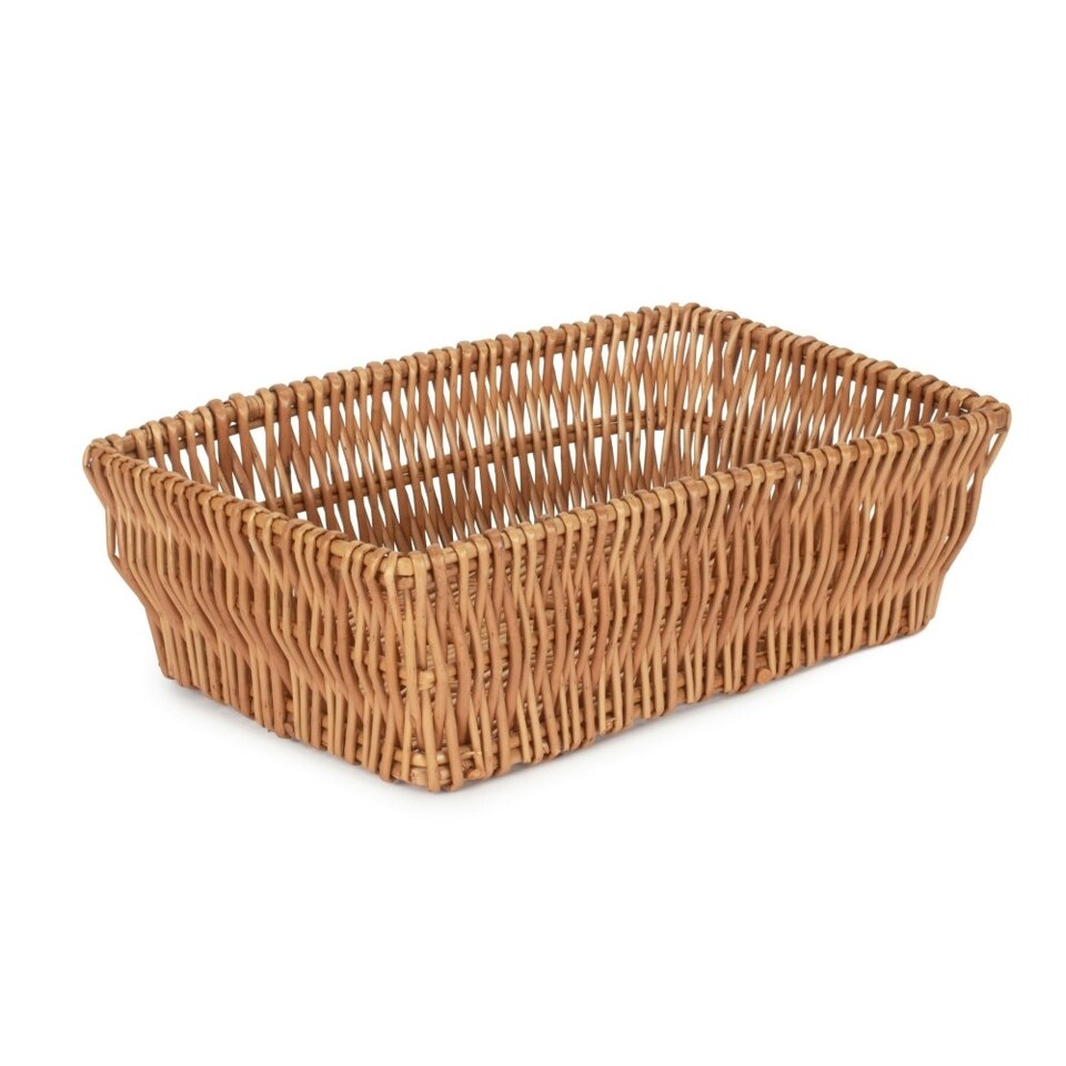 image 1 of Jumbo Wicker Packaging Wicker Tray Brown | Brown