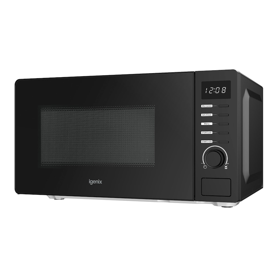 image 1 of 20L 700W Digital Microwave, 8 Functions, 5 Power Levels, Igenix IGMS02070B