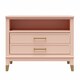 image 4 of Westerleigh Wide Nightstand Pale Pink Red | Red