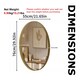 image 6 of Retro Wall Large 3D Oval Vanity Mirror For Bedroom, Bathroom, Living Room