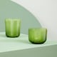 image 4 of Interiors By Premier Unique Set Of Four Green Tumblers, Vintage-Inspired 4 Pack Crystal Tumblers, Ribbed Crystal Drinking Glasses
