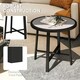 image 4 of Outsunny 50.5cm Round Garden Table with SPC Tabletop, Grey Wood Effect Grey | Grey