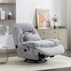 image 6 of Fallon Boucle Fabric Swivel Based Recliner Chair - Light Grey