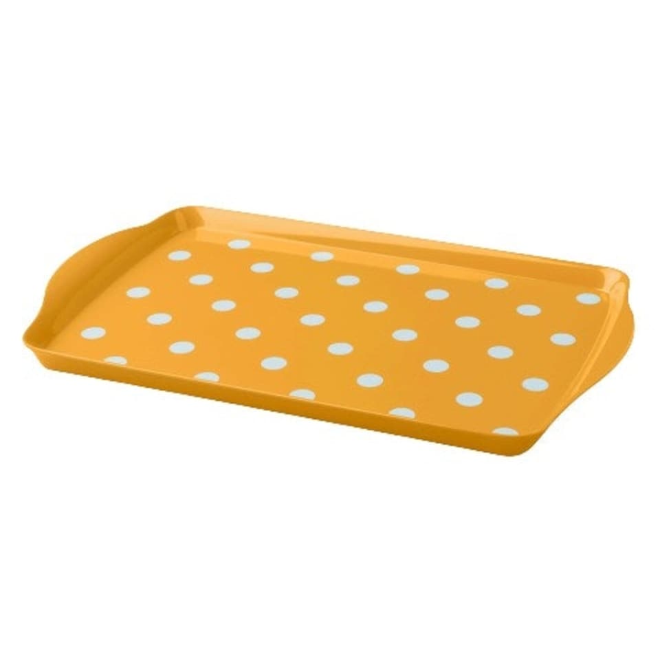 image 1 of Melamine Dotty Tray, Medium | Red | Red