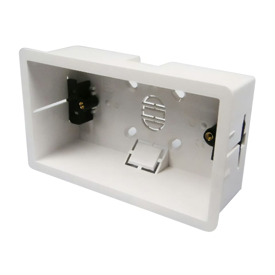 image 1 of Dencon 2 Gang Dry Lining Box - White - One Size