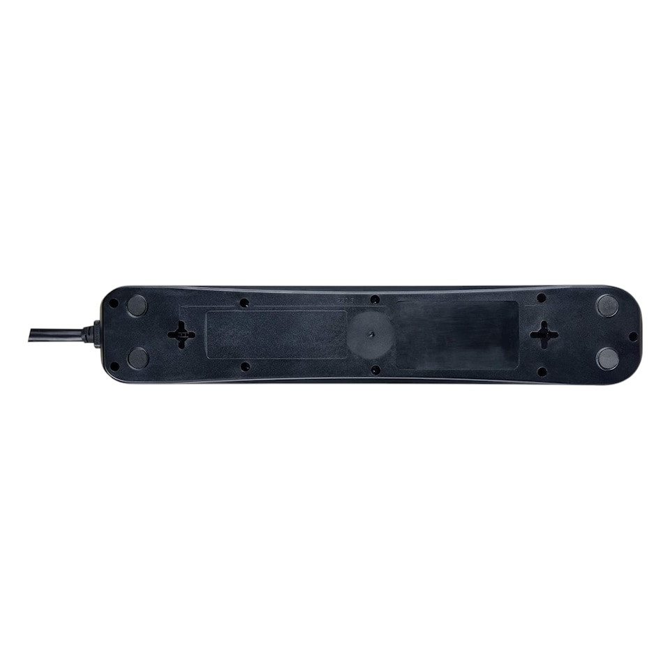 image 1 of Masterplug 4 Socket Surge Protected Power Strip Extension Lead 2 USB Ports 2m Black