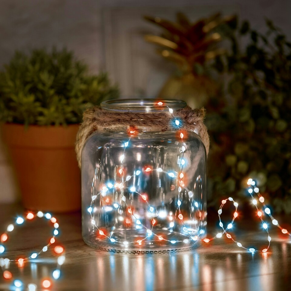 image 1 of Premier 200 LED Battery Powered Compact Ultra Brights 3m Multi