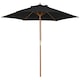 image 1 of Outsunny 2.5m Wood Garden Parasol Sun Shade Patio Umbrella Canopy