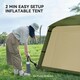 image 3 of Outsunny Inflatable Camping Tent, Easy Setup 2 Man Tent 