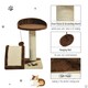image 3 of PawHut Cat Tree Scratching Post Activity Centre Climber Hanging Ball Brown