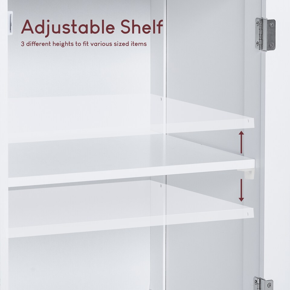 image 1 of Bath Vida Priano 1 Door 1 Drawer Freestanding Bathroom Storage Cabinet, White