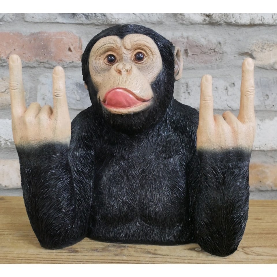 image 1 of Gifts Direct 2 U Rock 'n Roll Monkey Headphone Holder Ornament | Black