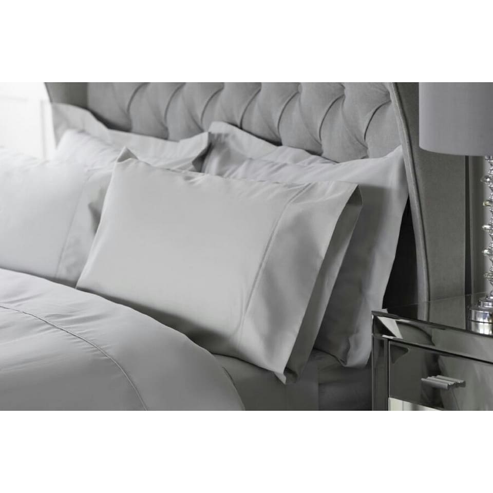 Belledorm Bamboo Oxford Pillowcase - Platinum - 76cm x 51cm