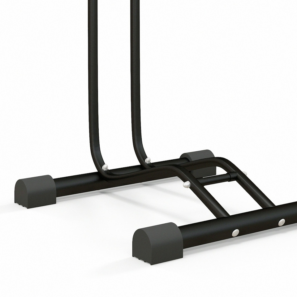 image 1 of SPORTNOW Vertical & Horizontal Bike Rack Fits 24"-29" and 700c Bikes, Black
