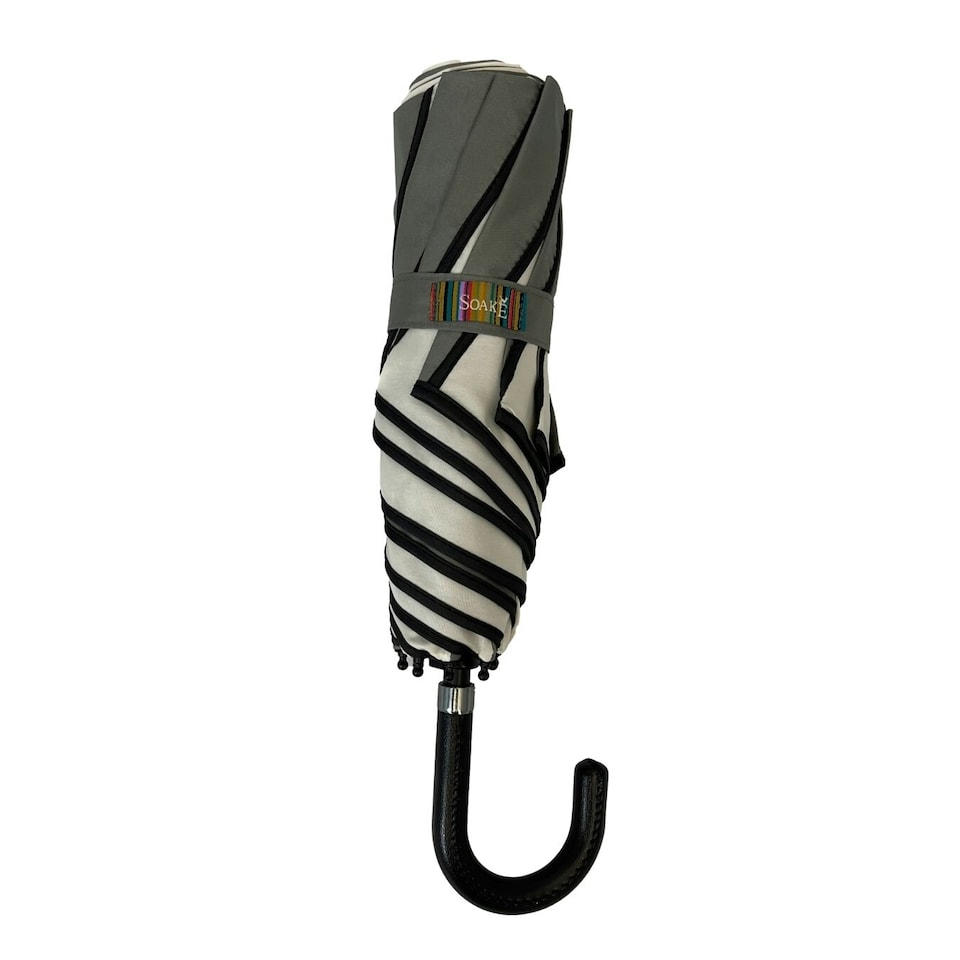 image 1 of Everyday Folding Umbrella Manual Opening Swirl | Grey | Cream | Canopy: 100cm